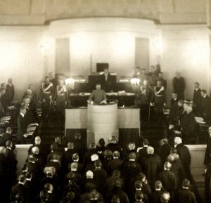 Józef Piłsudski otwiera Sejm Ustawodawczy, Warszawa 10 lutego 1919 roku
